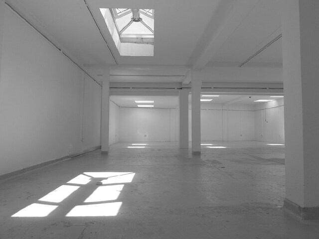 Sunlight falling through the roof of Coldharbour London’s original gallery space, archive photograph published by Dazed